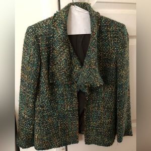 Lafayette 148 size 4 Green speckled blazer